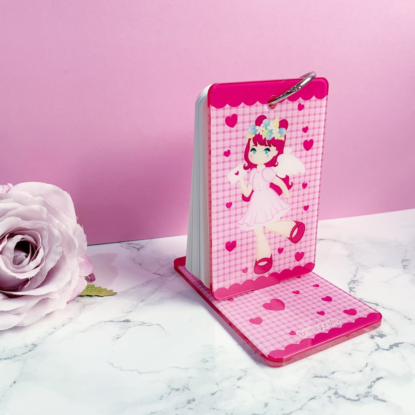 Cupid Acrylic Loose-Leaf memo pad - Standee / keychain