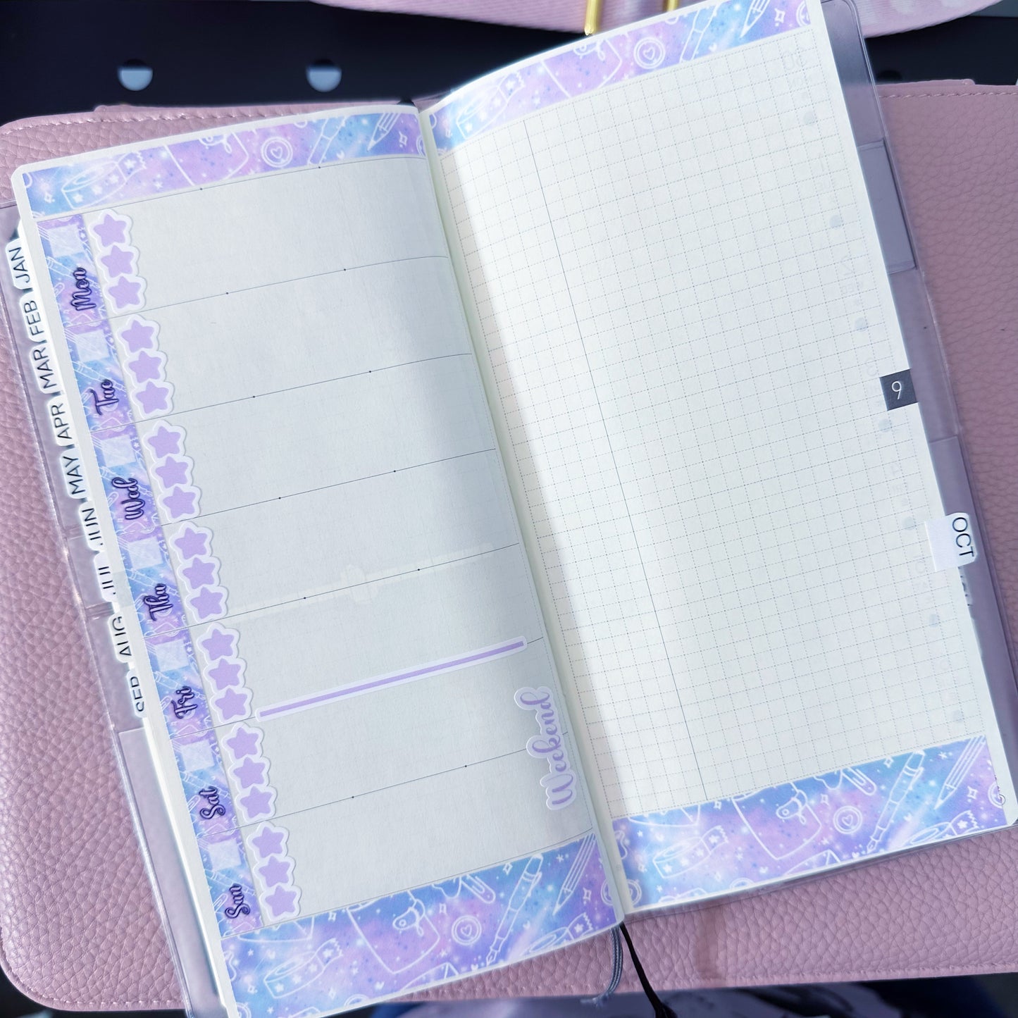 Planner lover galaxy - Mini Hobonichi weeks kit