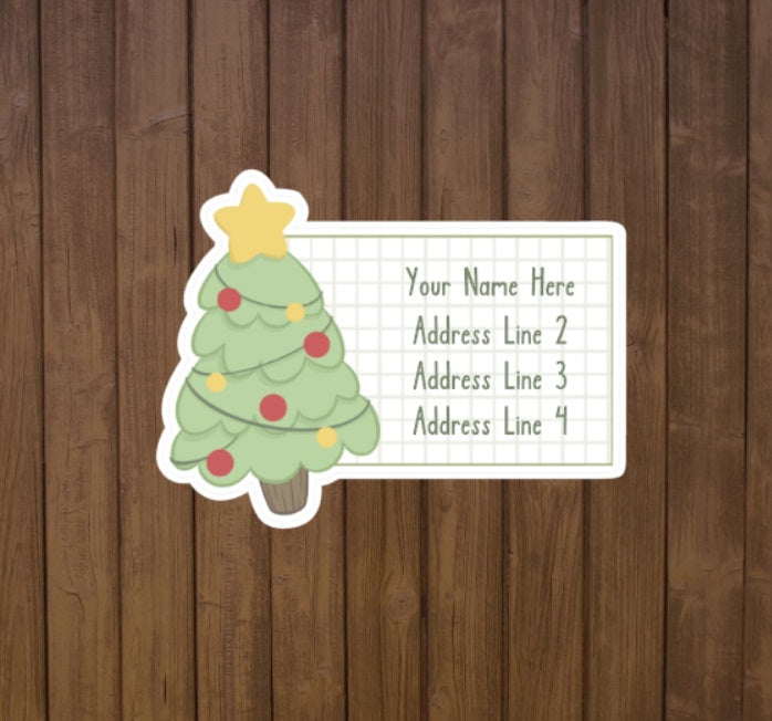 Christmas Tree Address Labels