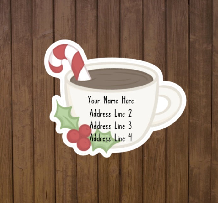 Hot Chocolate cup Address Labels