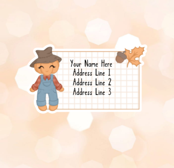 Pumpkin in overalls Address Labels