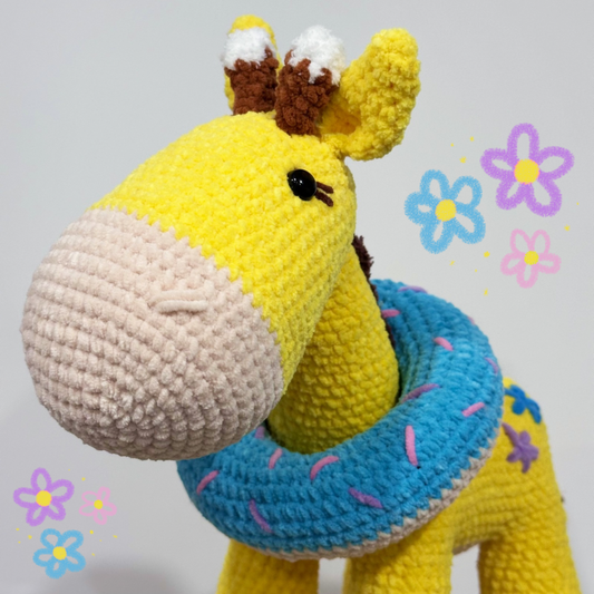Donut Giraffe chochet decorative plushie