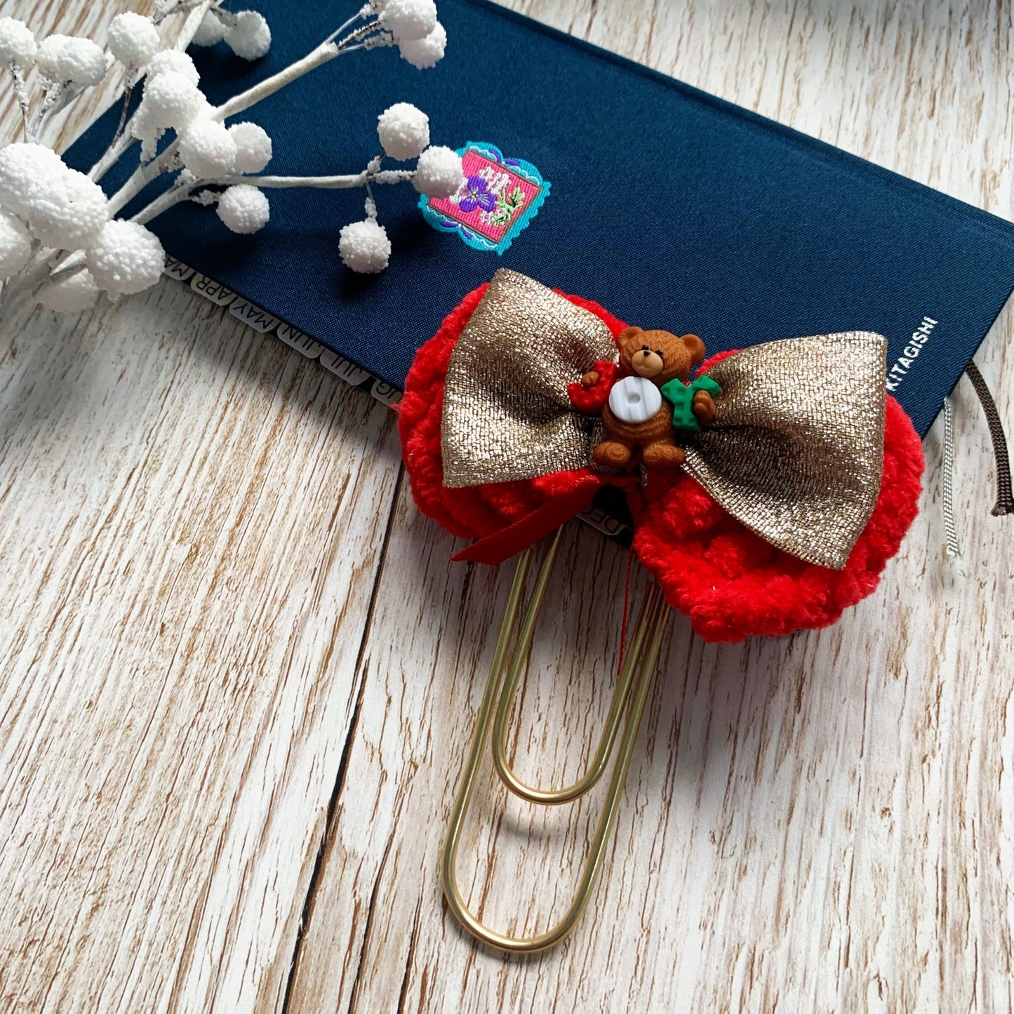 Christmas Joy bear Planner / Paper clip - Jumbo size