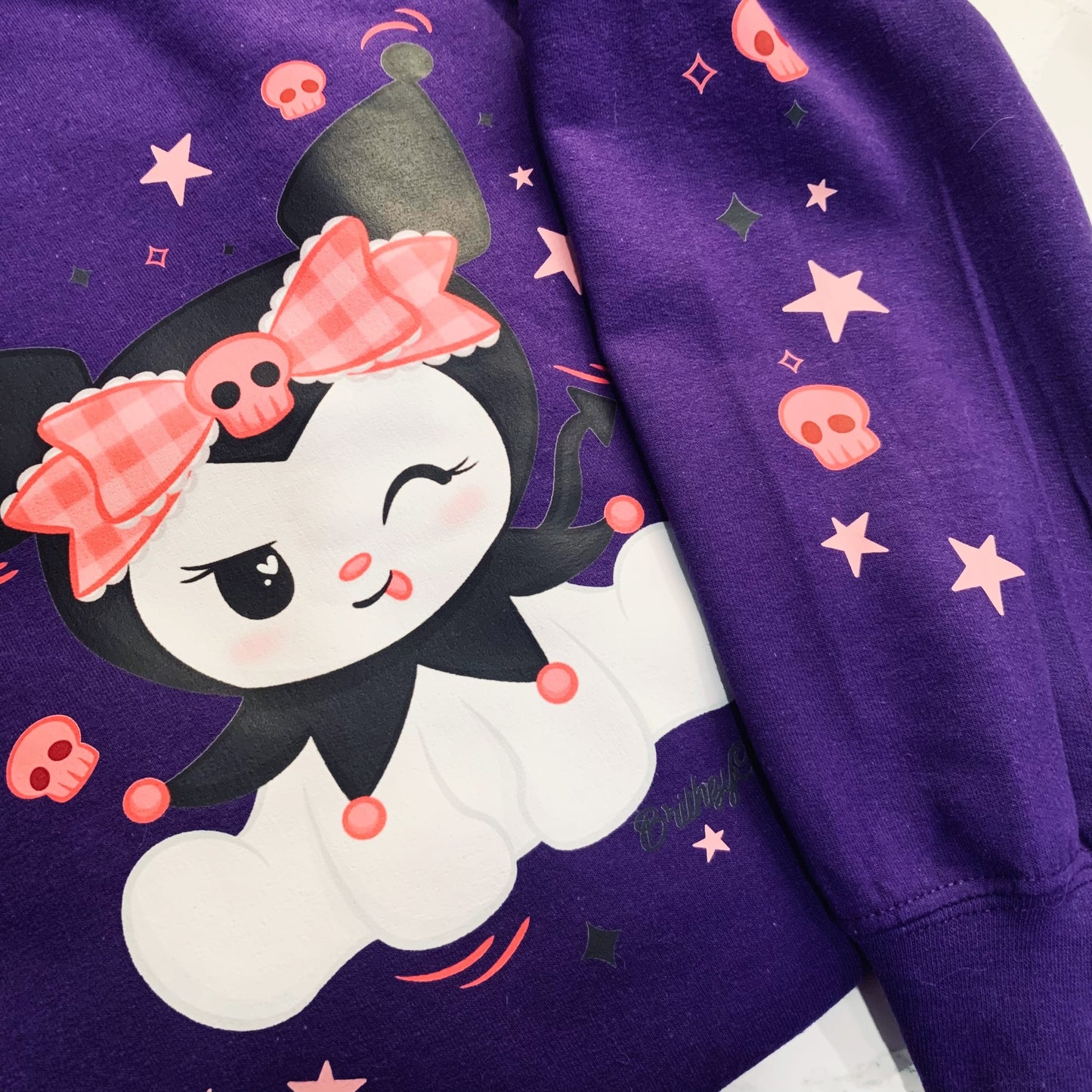 Cute devil sweatshirt (purple) - Please read description!