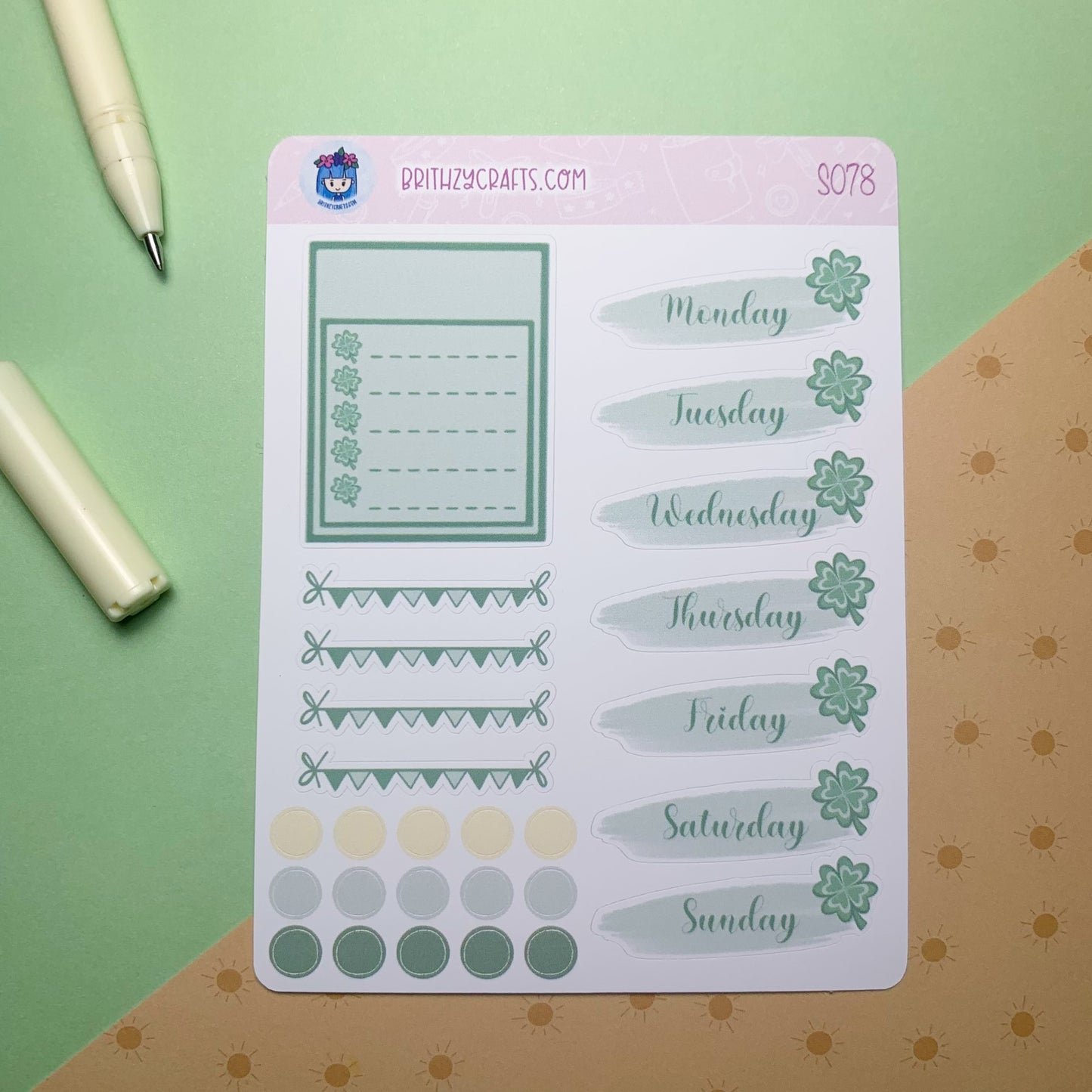 St. Patricks day functionals and days of the week scripts - S078