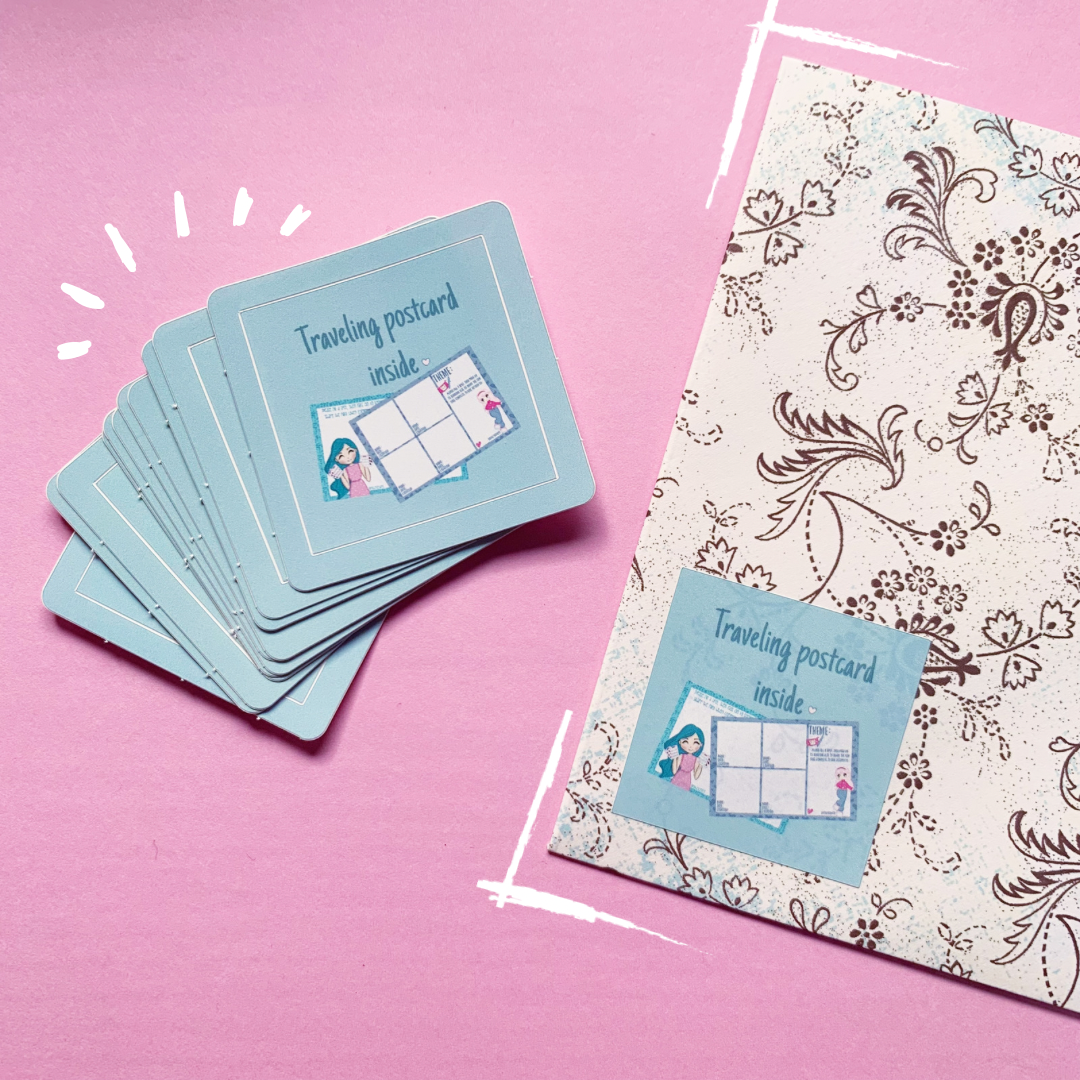 Traveling Postcard inside (TPC) - Square stickers