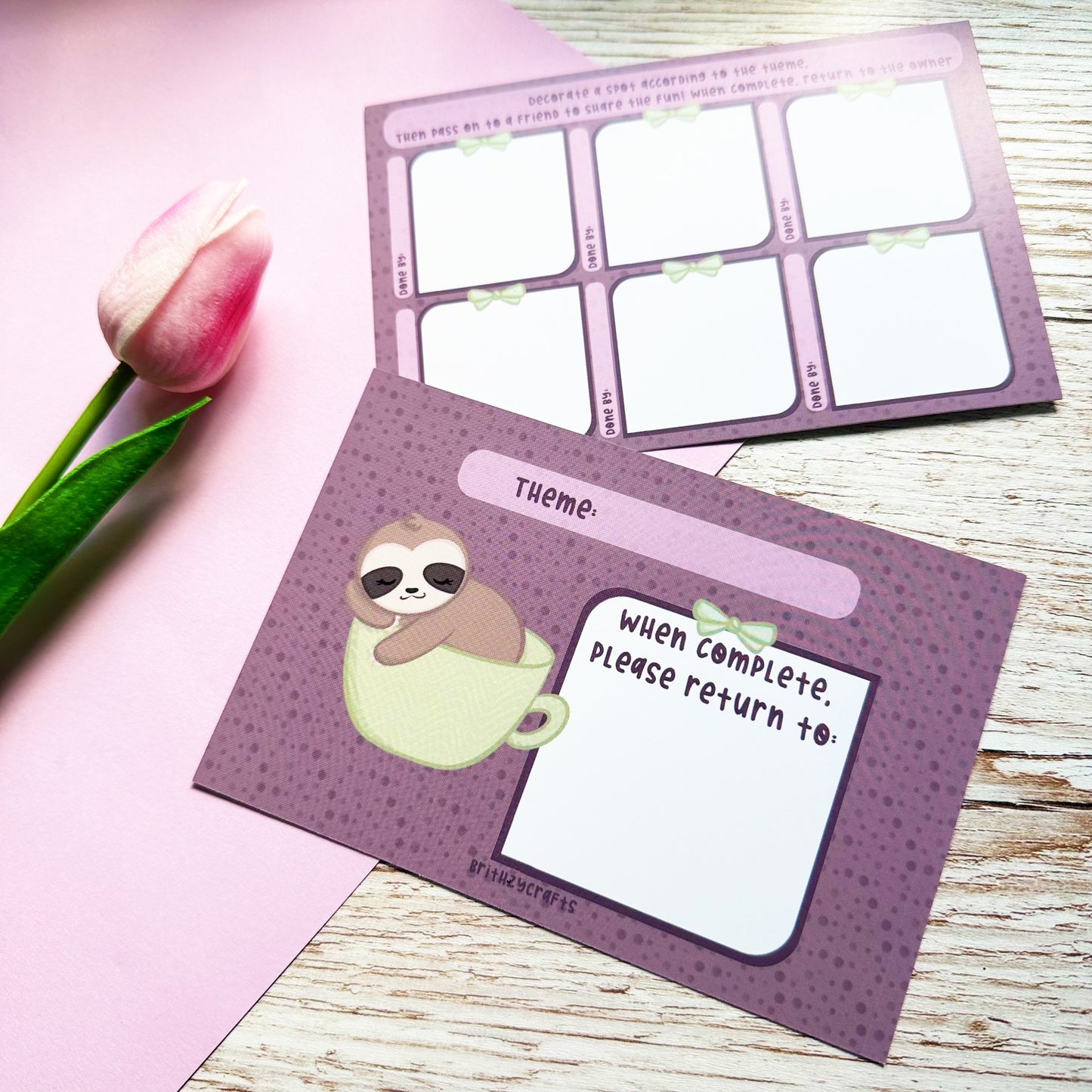 TPC - Traveling postcard - Sloth - 300gs paper