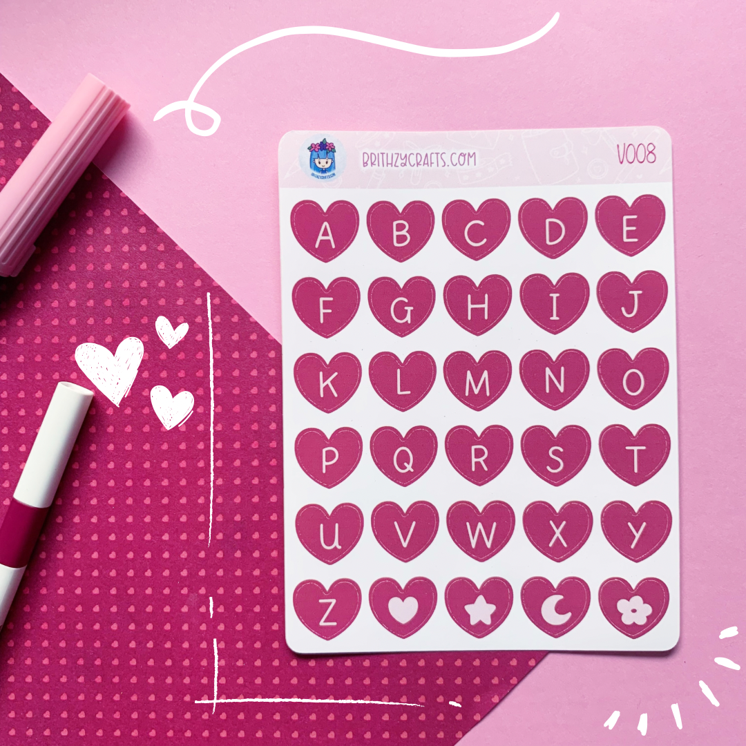 Heart letters - V008