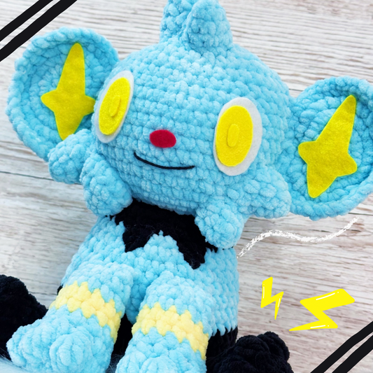 Blue eletric cat decorative plushie