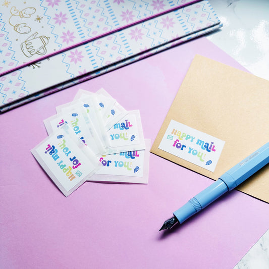 Happy mail for you - font only - Rectangle stickers