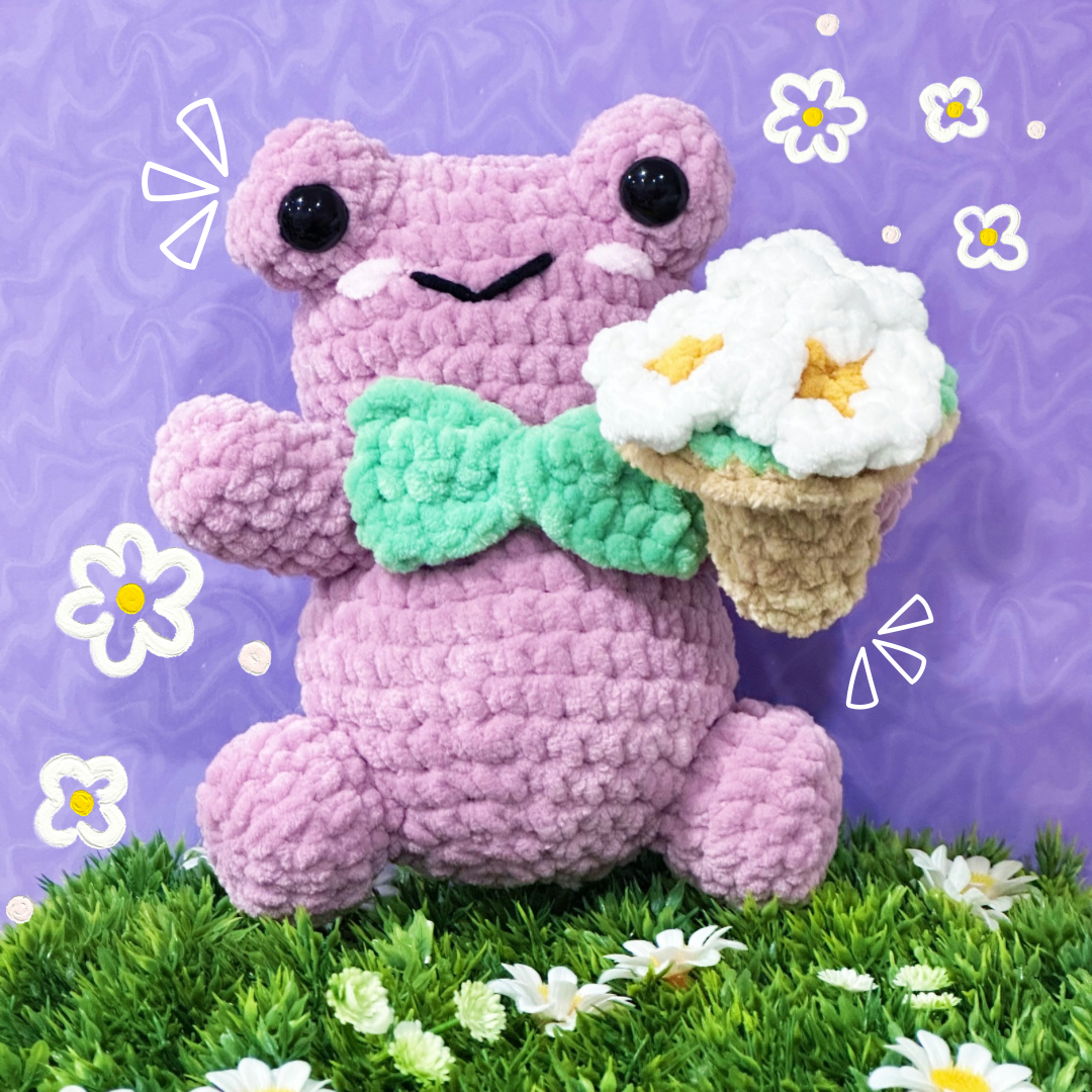 Gentleman frog decorative plushie