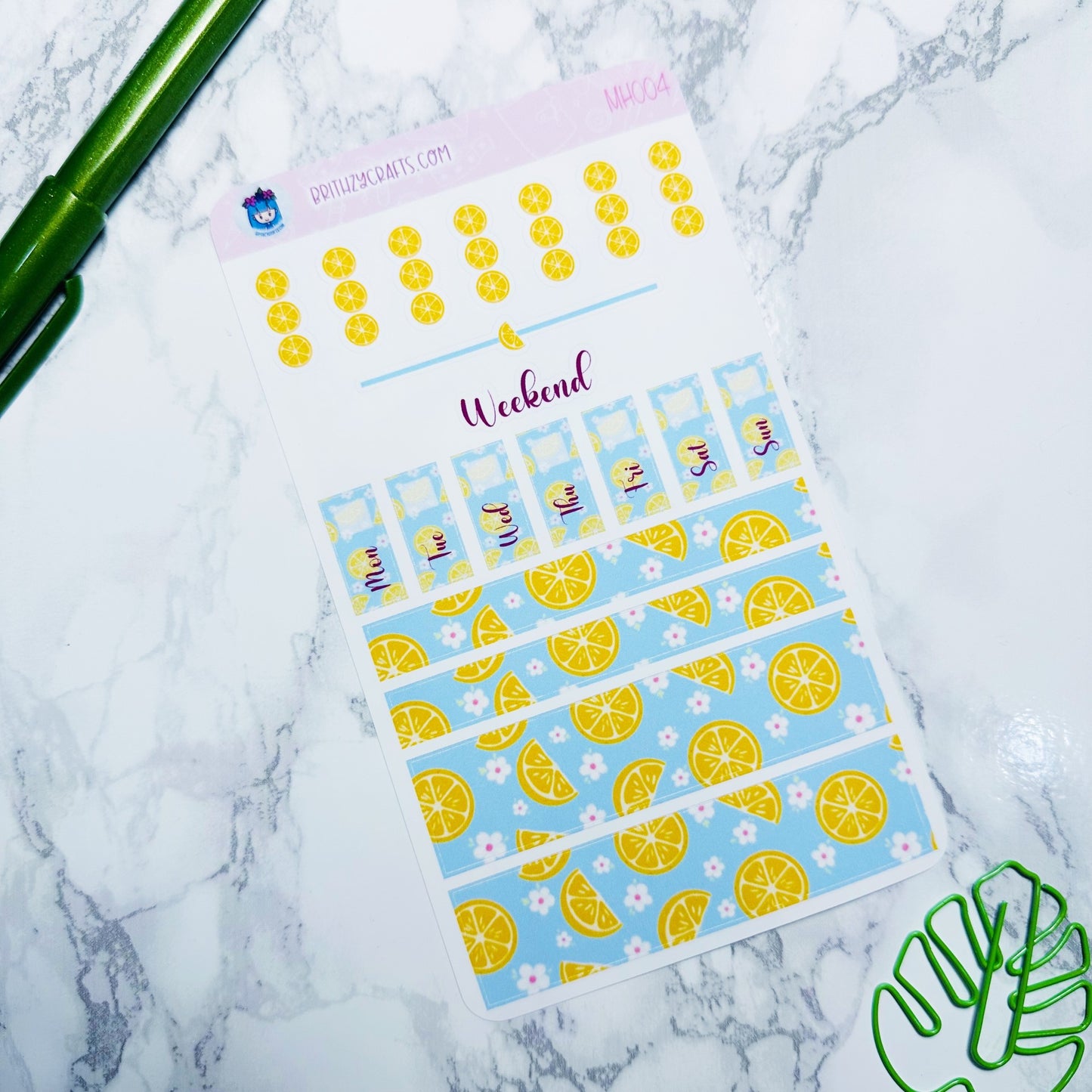 Lemons - Mini Hobonichi Weeks Kit - MH004