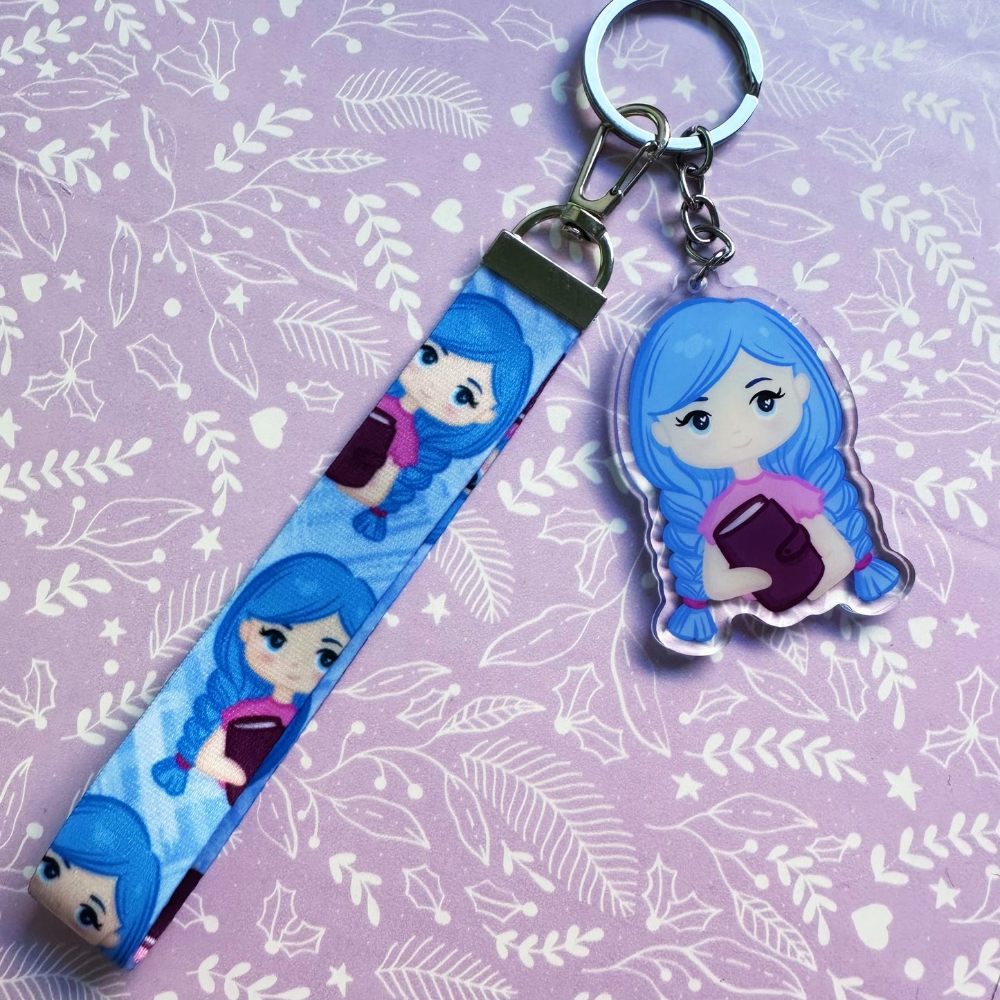 Planner babe lanyard keychain