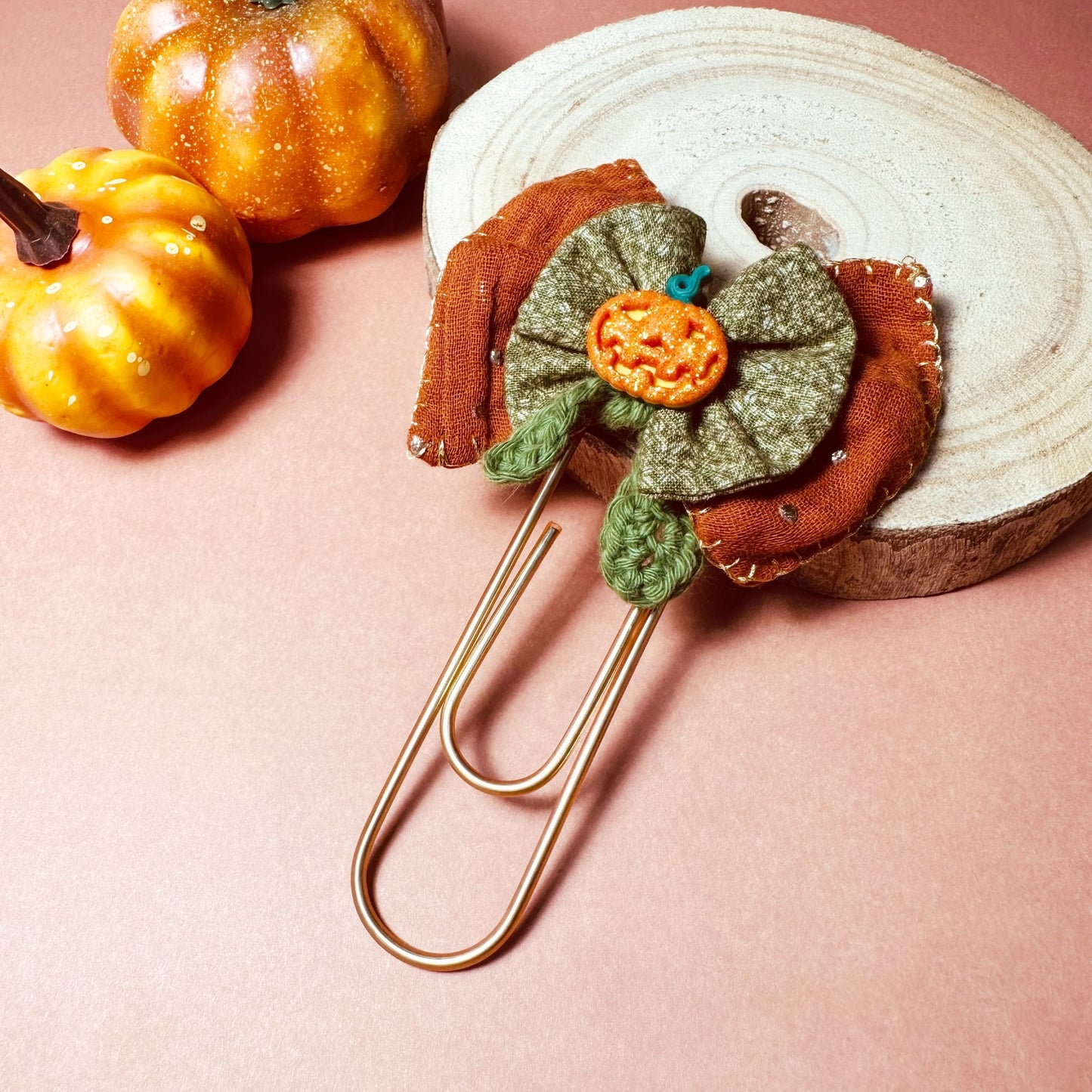 Orange Pumpkin Planner / Paper clip - Jumbo size