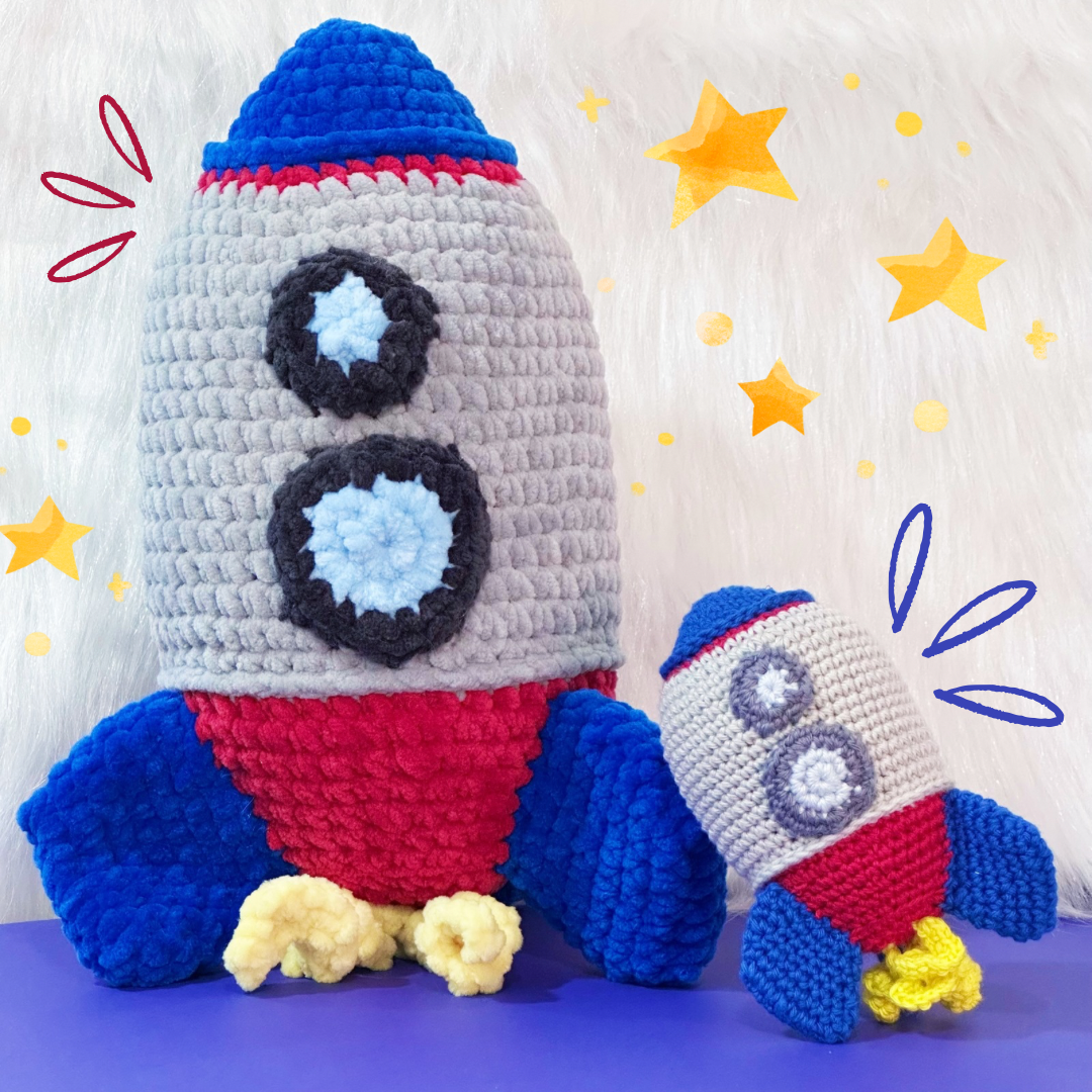 Big rocket decorative plushie