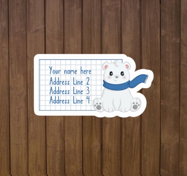 Winter bear Address Labels