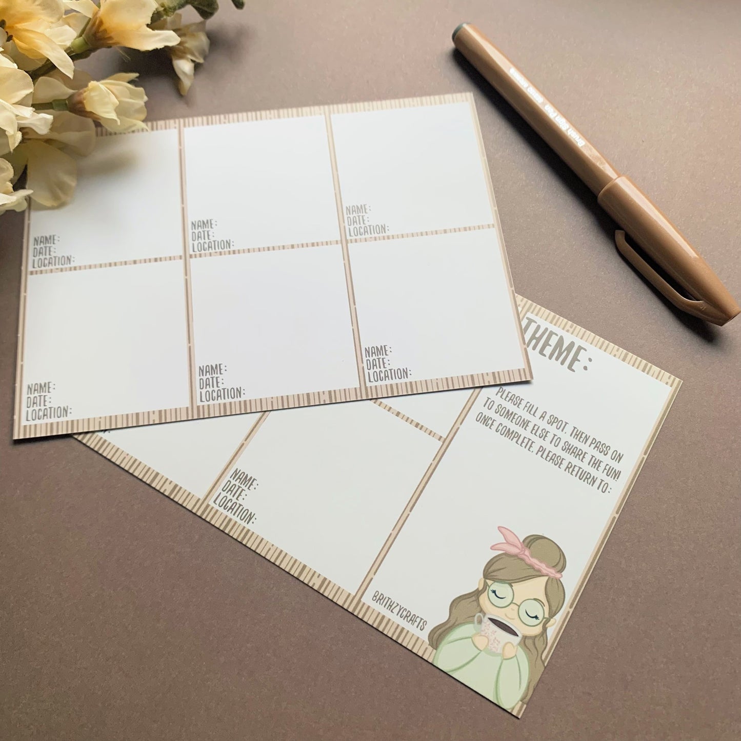 TPC - Traveling postcard - Coffee girl - 300gs paper