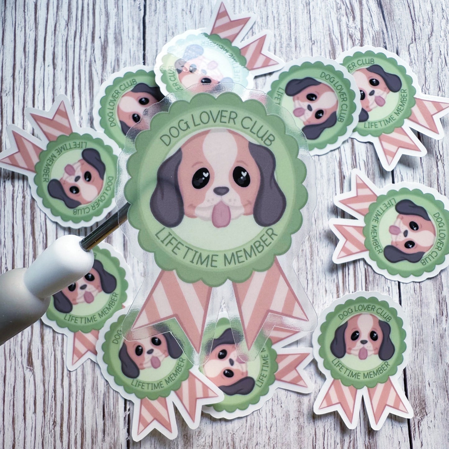 Dog lover club - Clear vinyl sticker