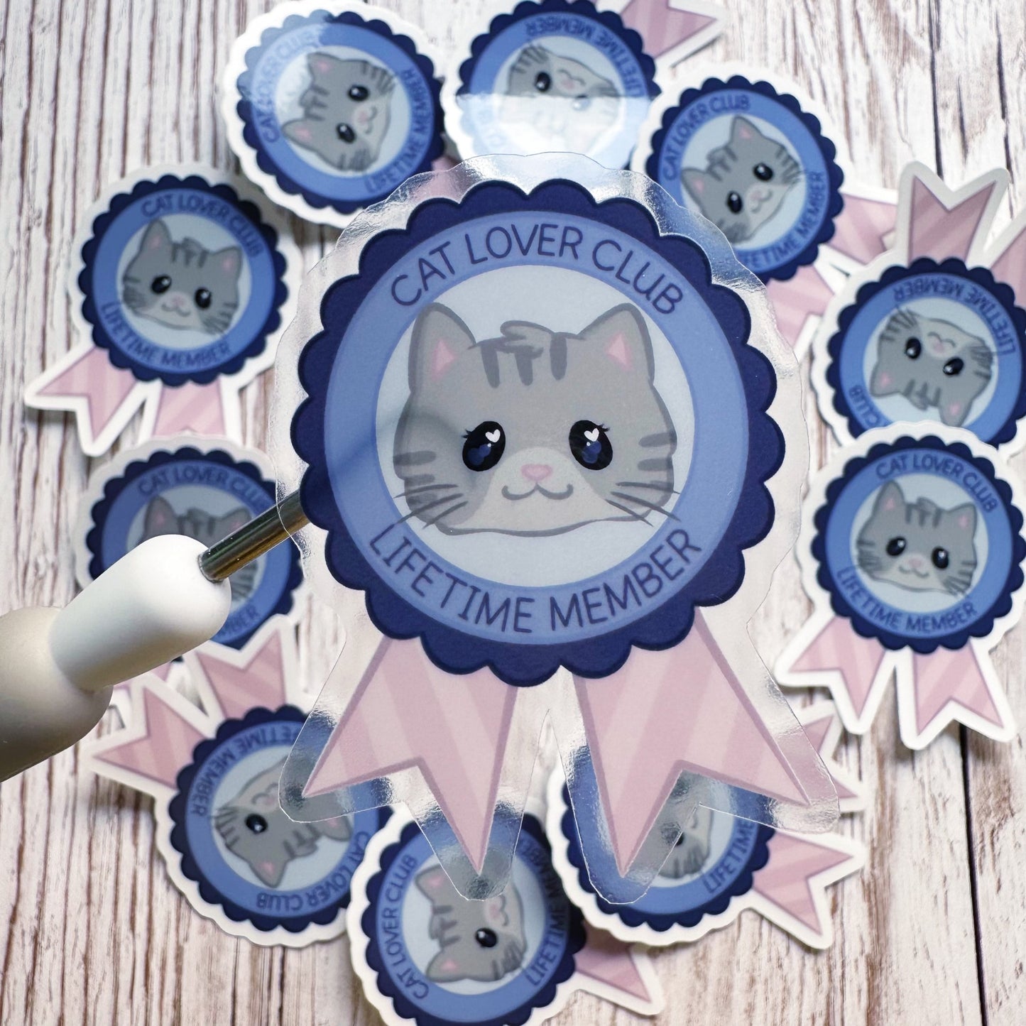 Cat lover club - Clear vinyl sticker