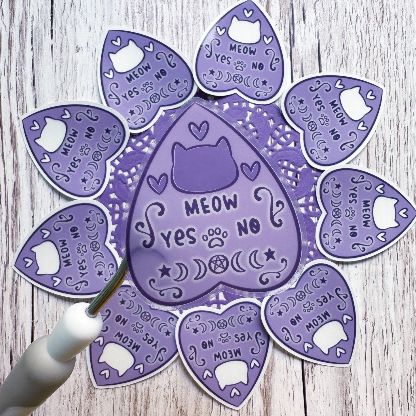 Ouija Meow - Clear vinyl sticker