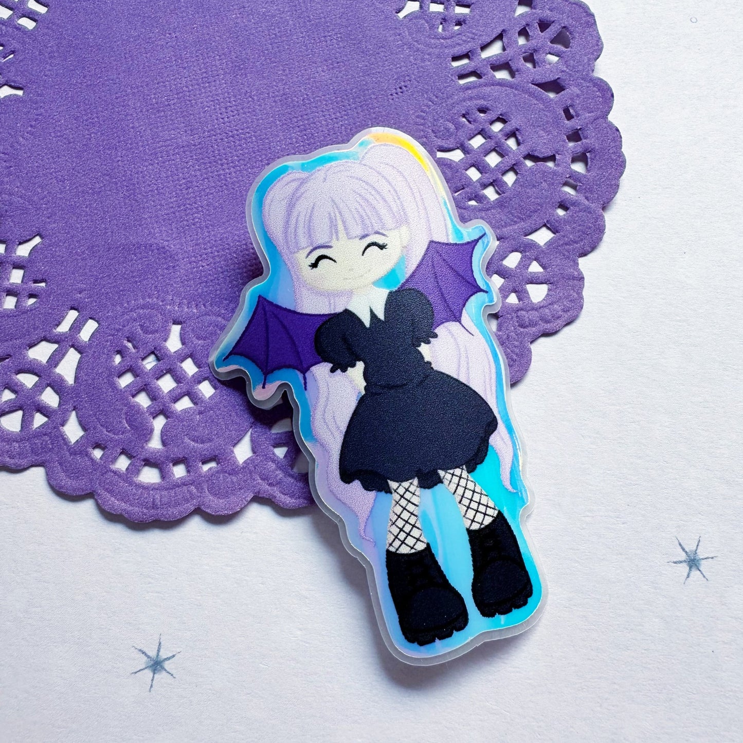 Spooky girl - Glow in the dark vinyl sticker