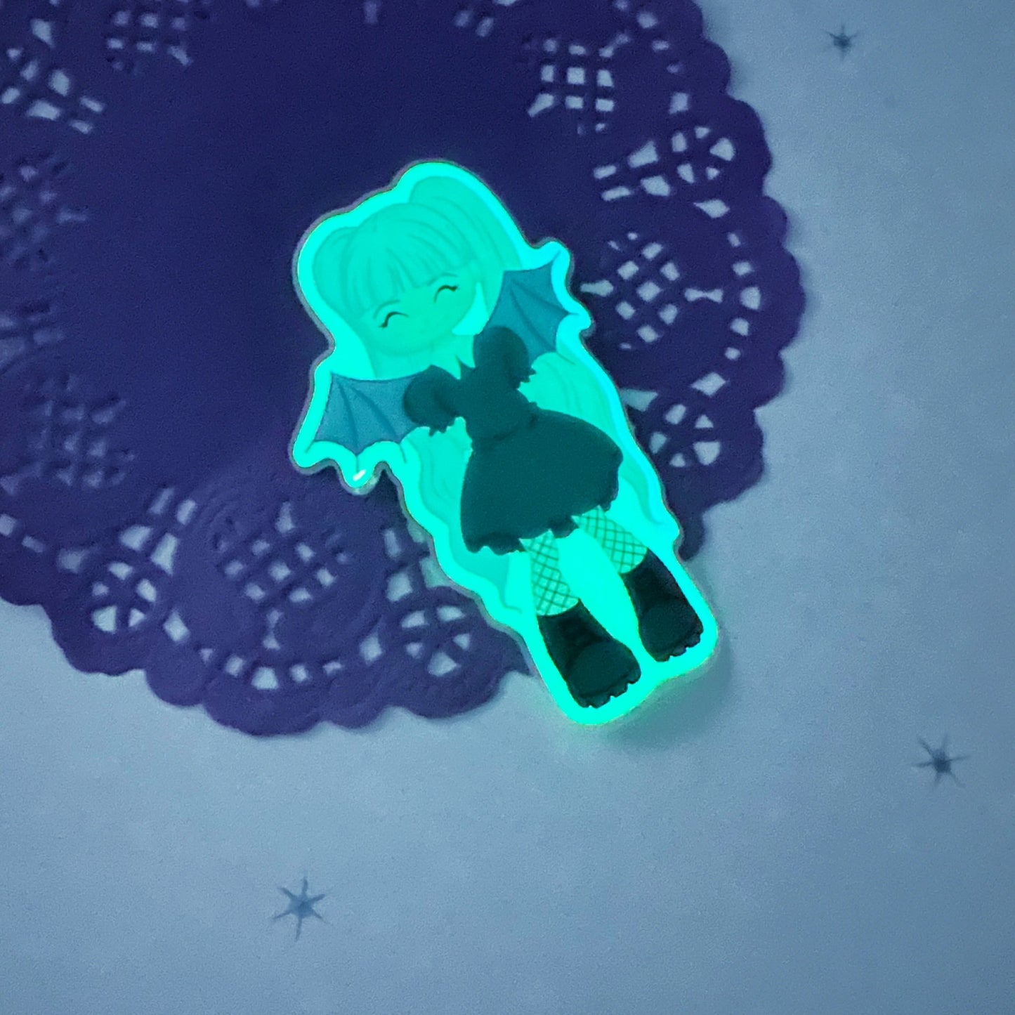 Spooky girl - Glow in the dark vinyl sticker