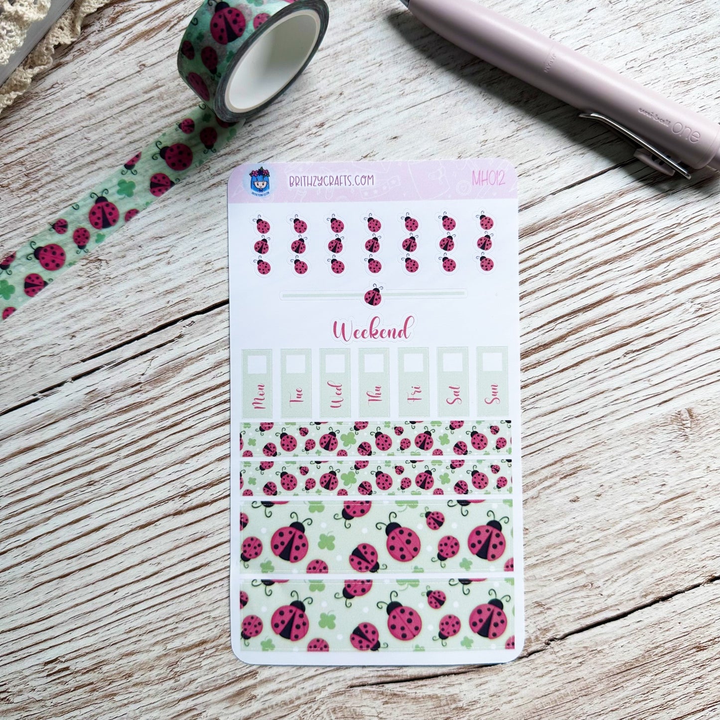 Ladybugs field - Mini Hobonichi Weeks Kit - MH012