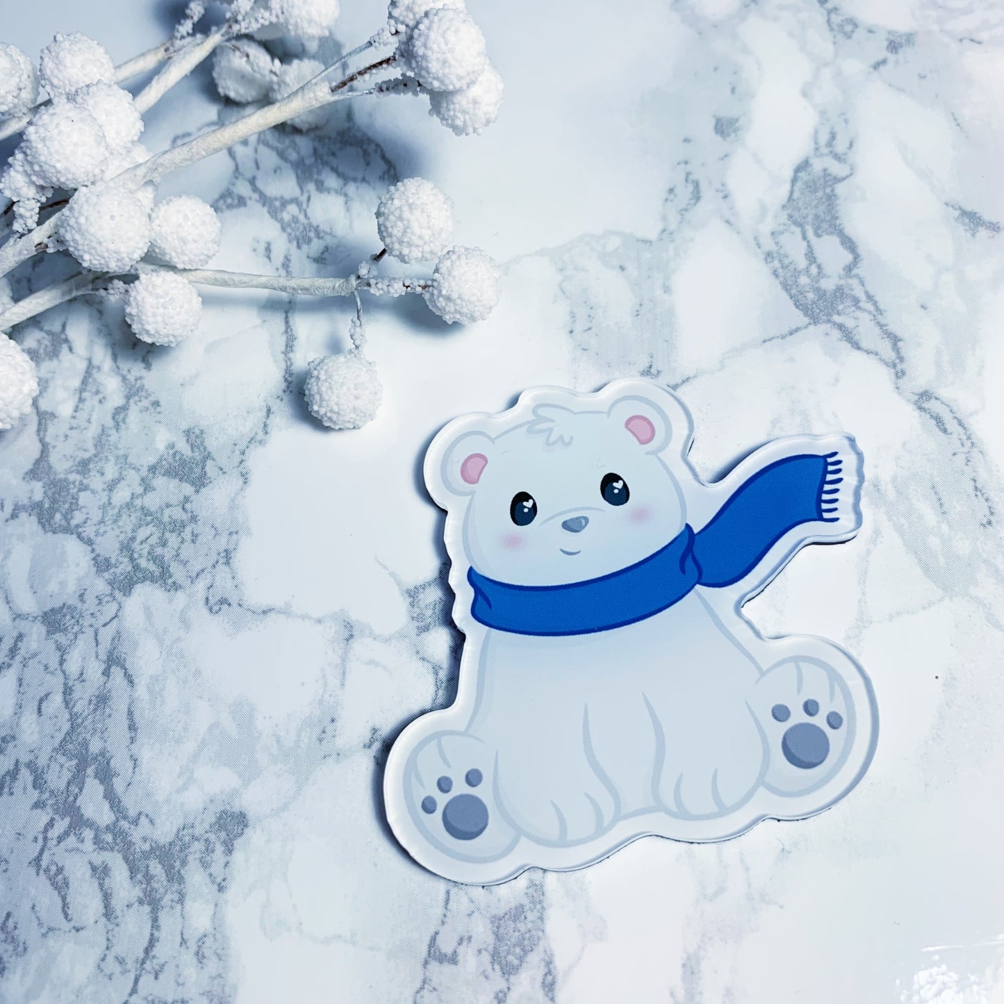 Winter Bear acrylic magnet