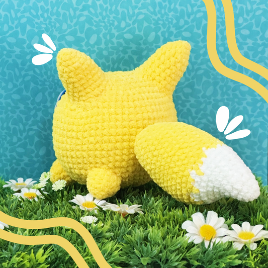 Yellow creature decorative plushie