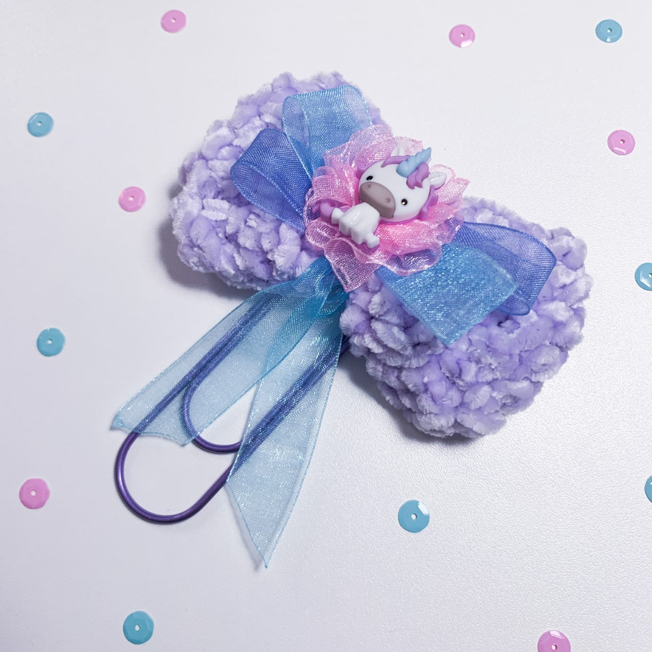 Purple unicorn Planner Paper Clip - Jumbo size