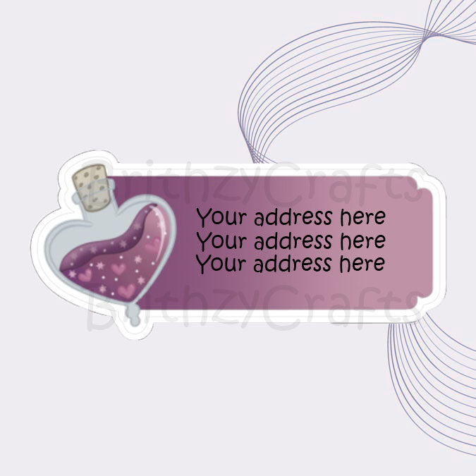 Love potion address labels