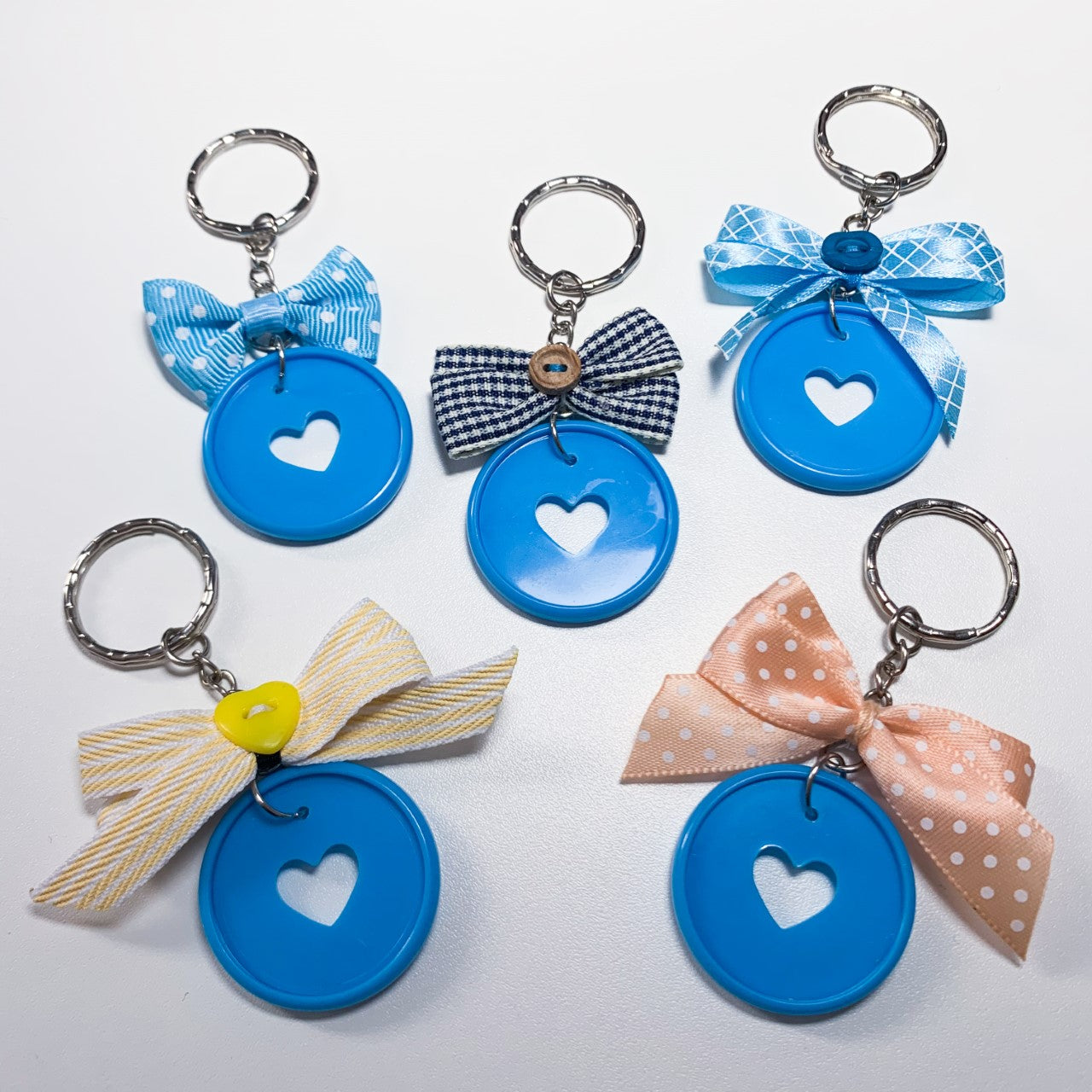 Blue disc keychain
