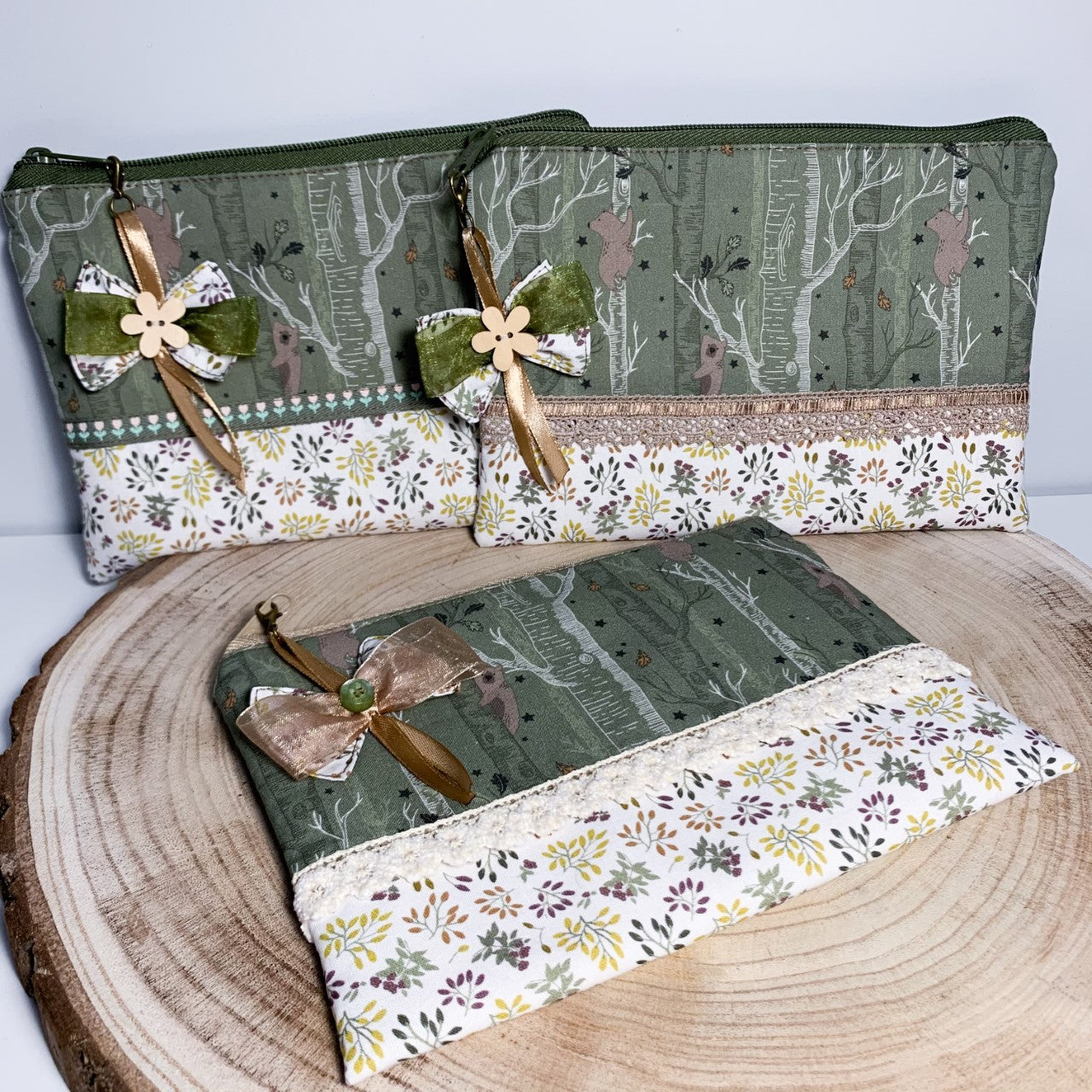Bears climbing trees pouch
