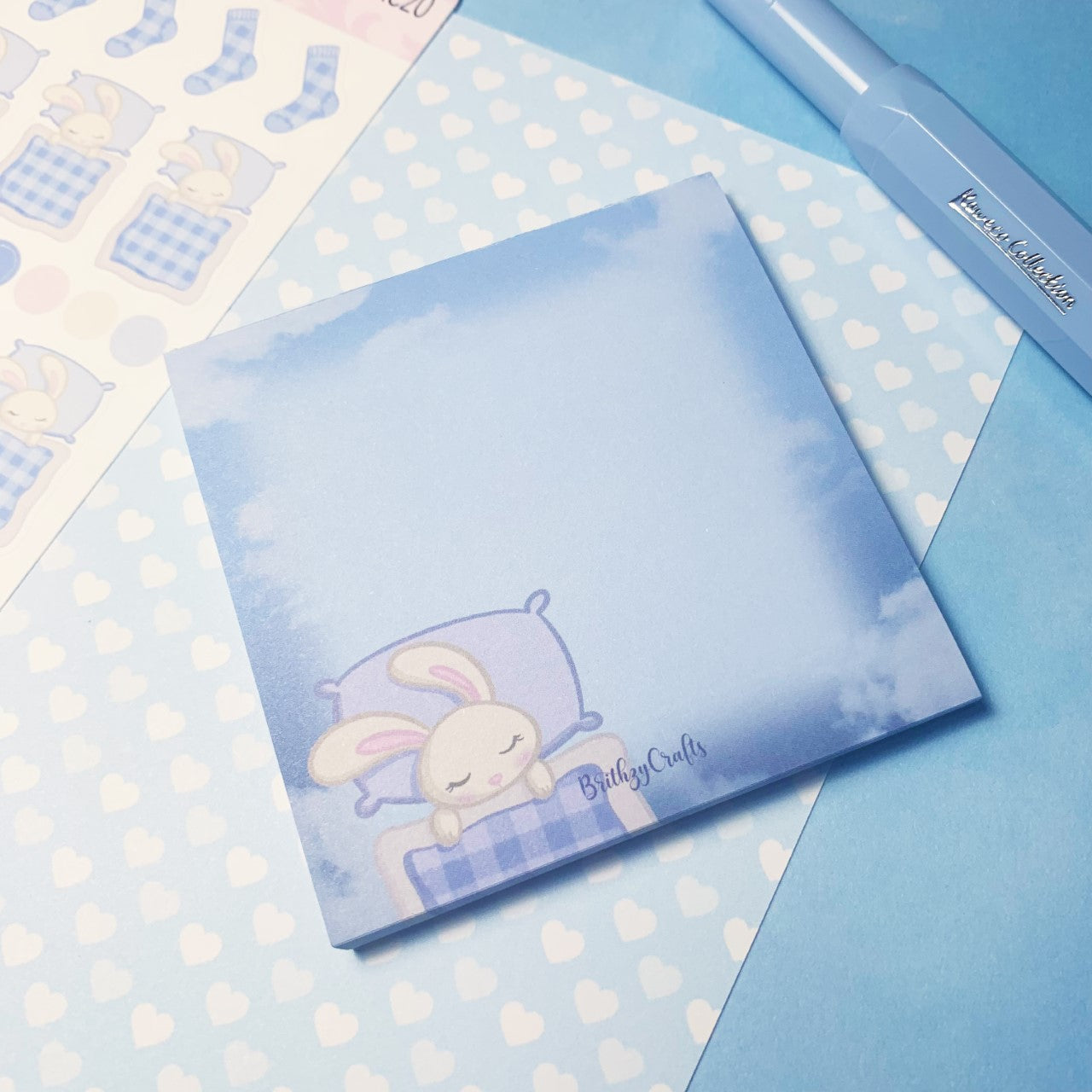 Sleepy bunny notepad