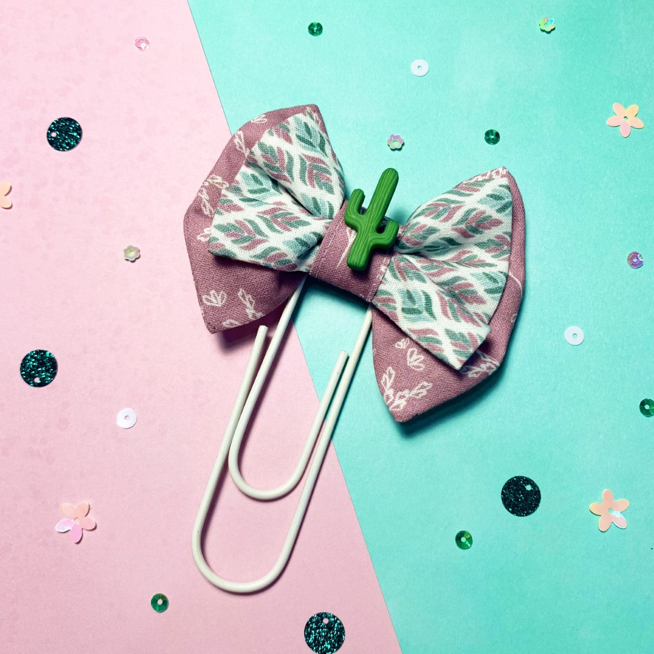 Pretty cactus - double layer fabric clip - Jumbo size - Choose your design!