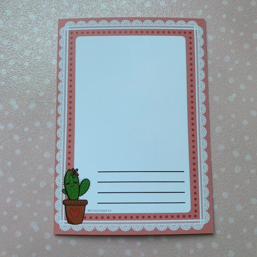 Cute Cactus postcard - hello beautiful