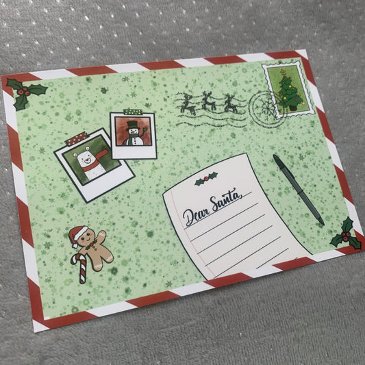 Christmas letter to Santa postcard
