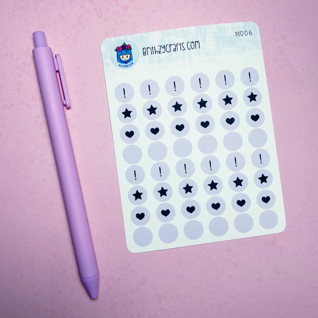 Pastel purple circle icons - M006
