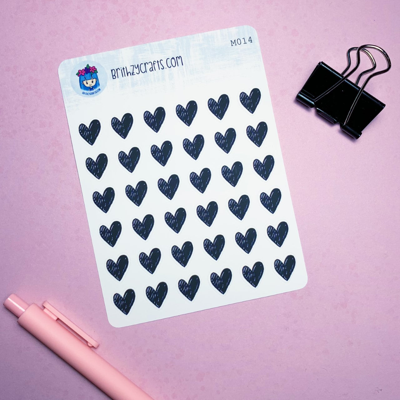 Black heart icons - M014