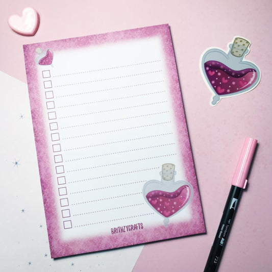 Love Potion list Notepad