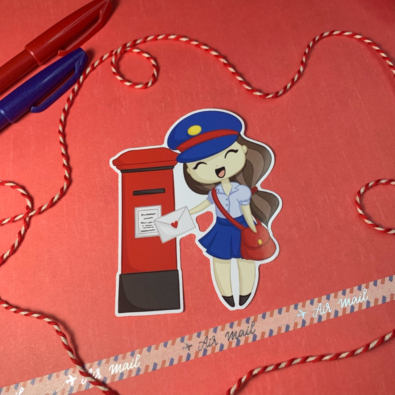 Mail girl - JUMBO size vinyl sticker