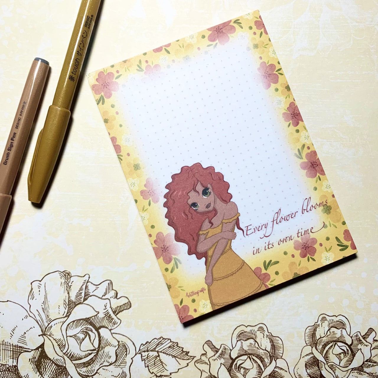 Summer florals notepad