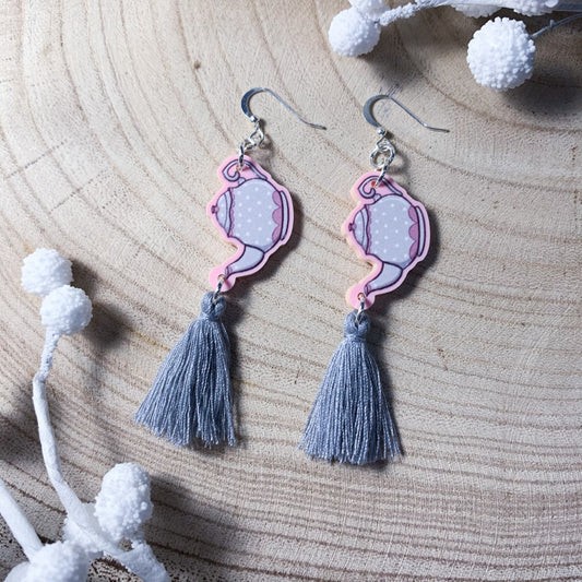 Teapot Tassel Earrings