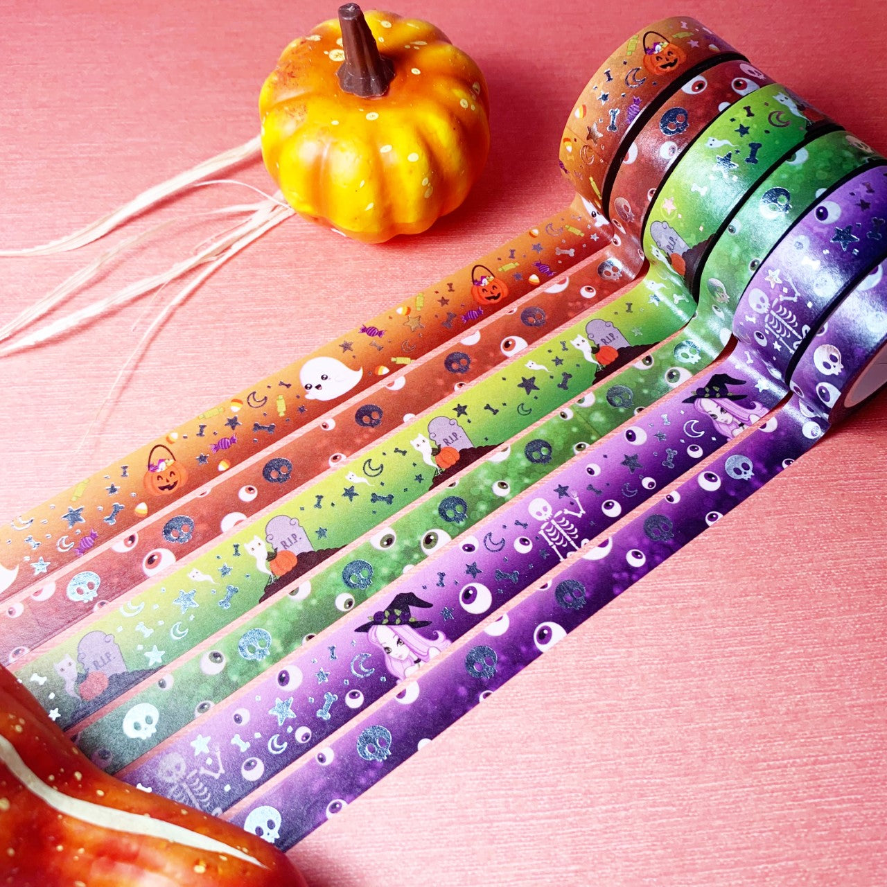 Halloween sets - Silver Foiled Washi Tapes