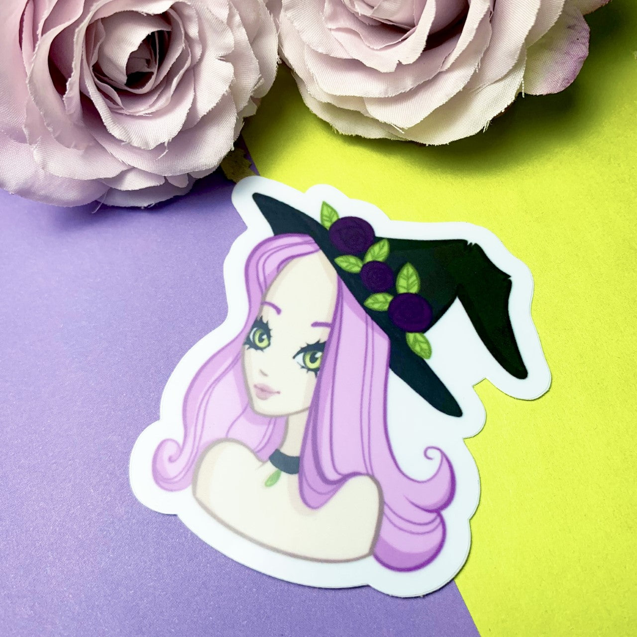 Cute witch Vinyl Sticker