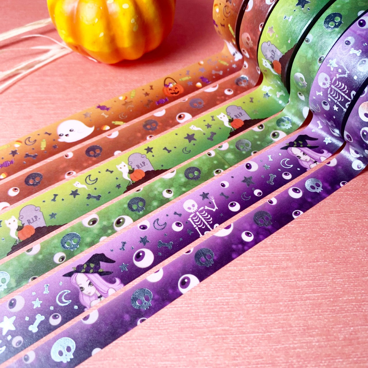 Halloween sets - Silver Foiled Washi Tapes