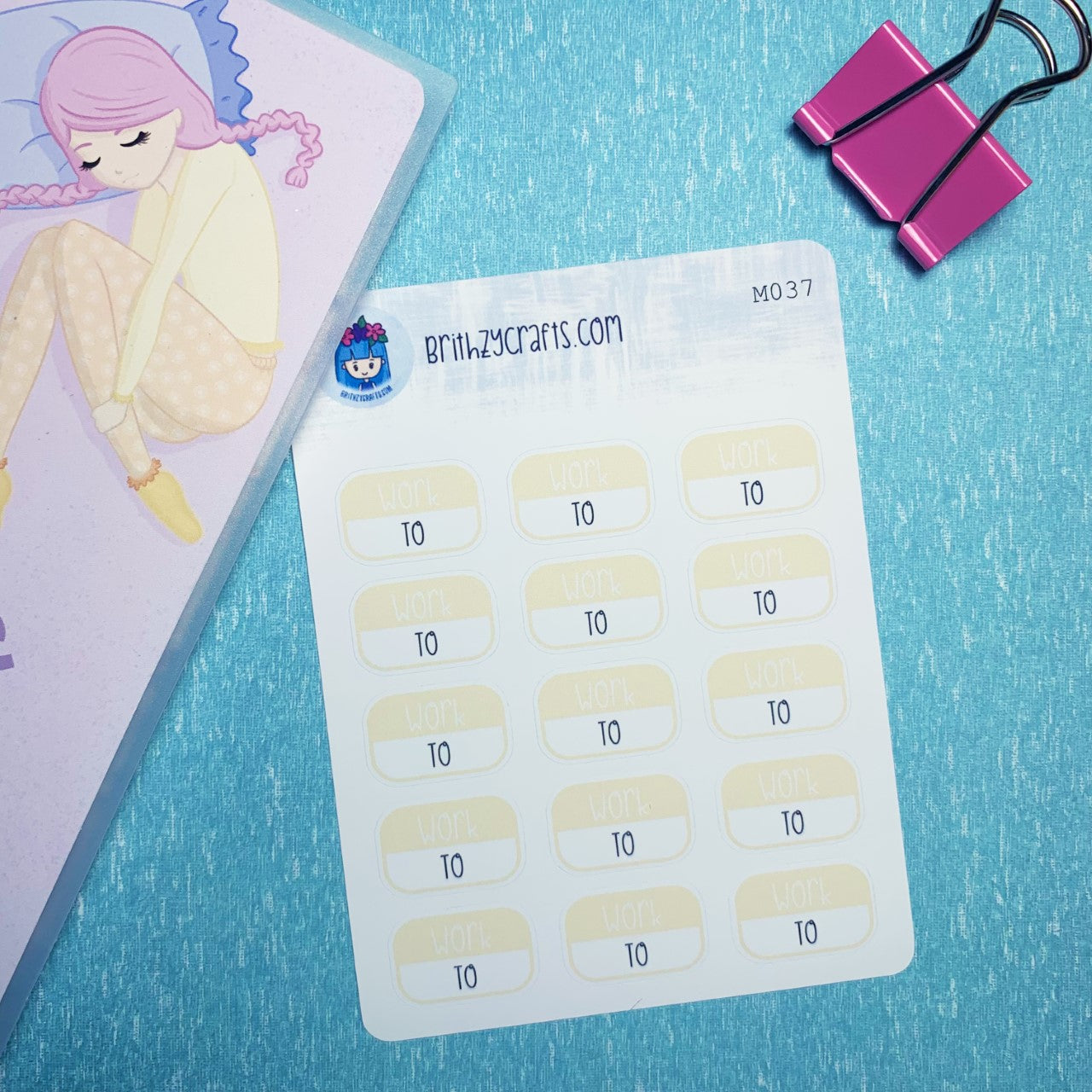 Work hours tracker - pastel yellow - M037