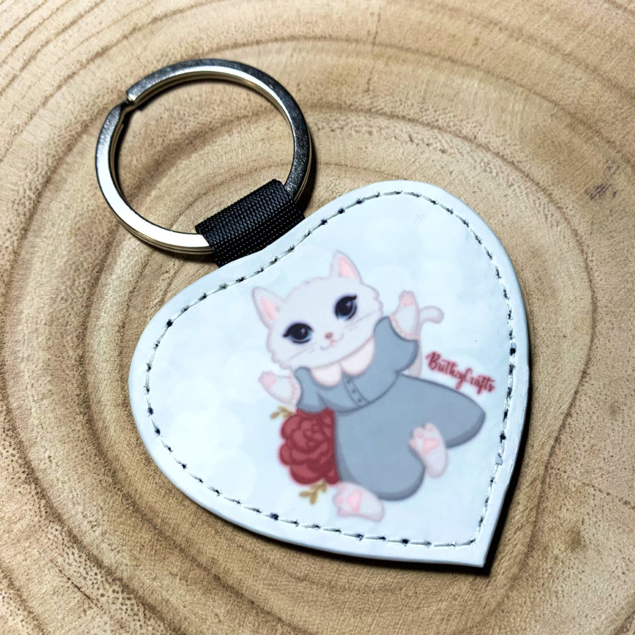 Kitten in a dress Keychain