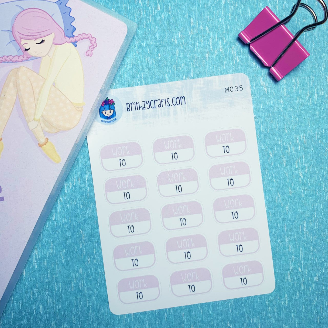 Work hours tracker - mauve - M035