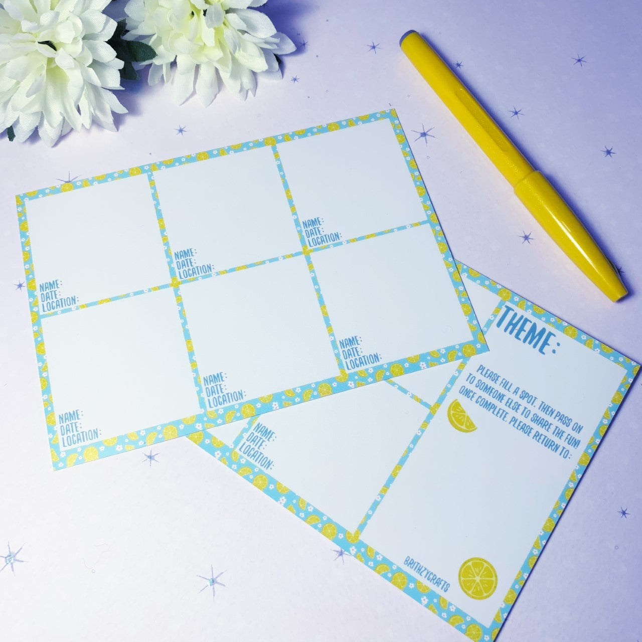 TPC - Traveling postcard - Lemons - 350gs paper